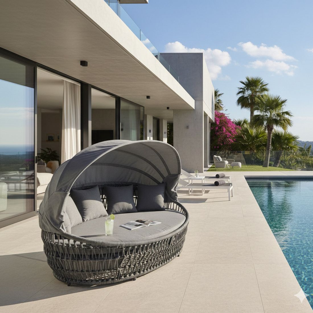 LC Garden Bari Sonneninsel Aluminium/Rope/Olefin