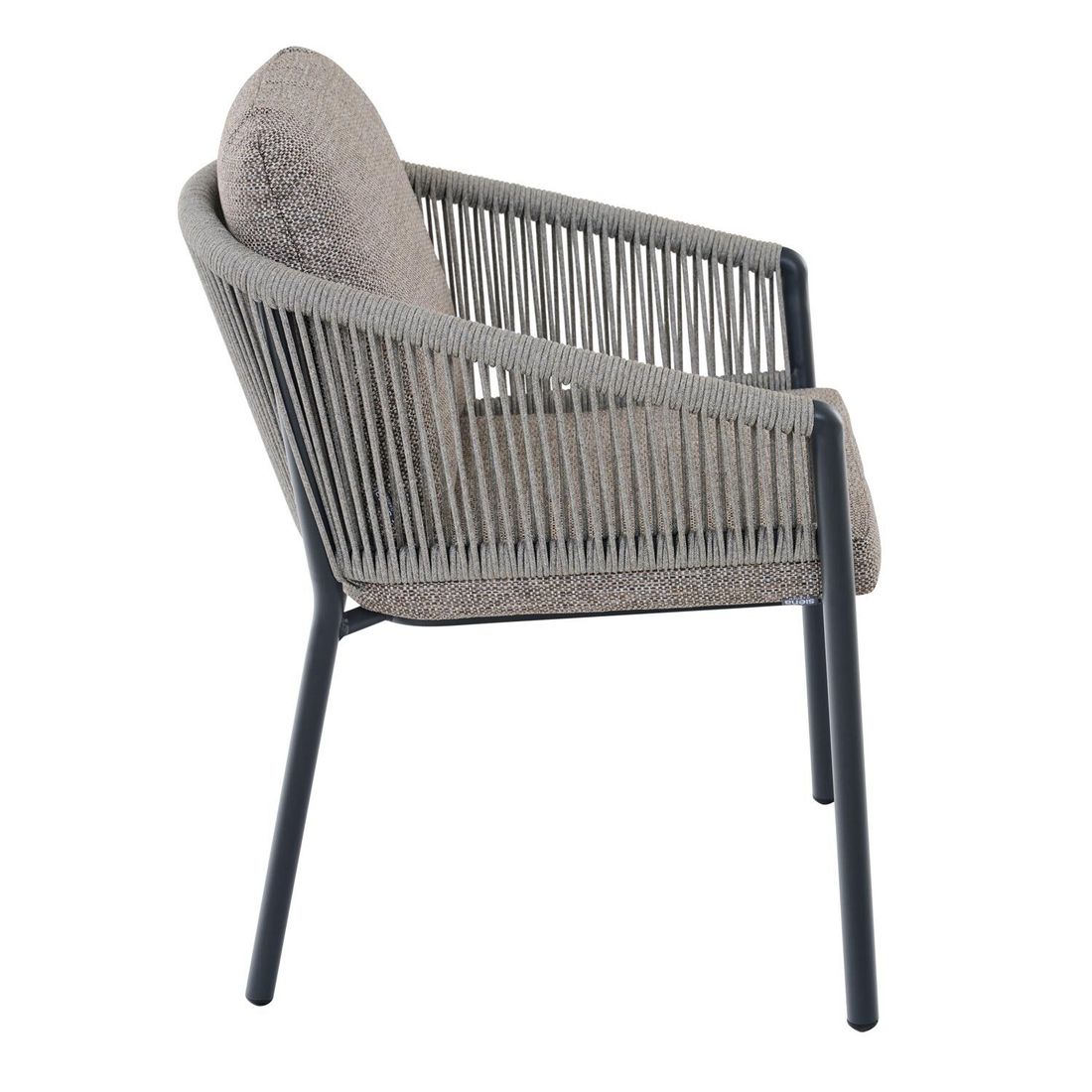 Siena Garden Merano Stapelsessel Aluminium mit Sitz- und Rückenkissen