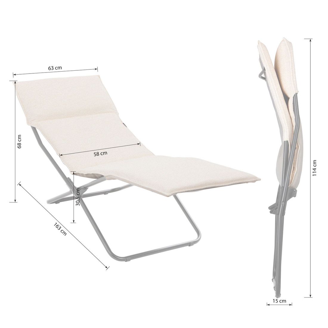 Lafuma Transalounge Niksen Liegestuhl Stahl/Olefin