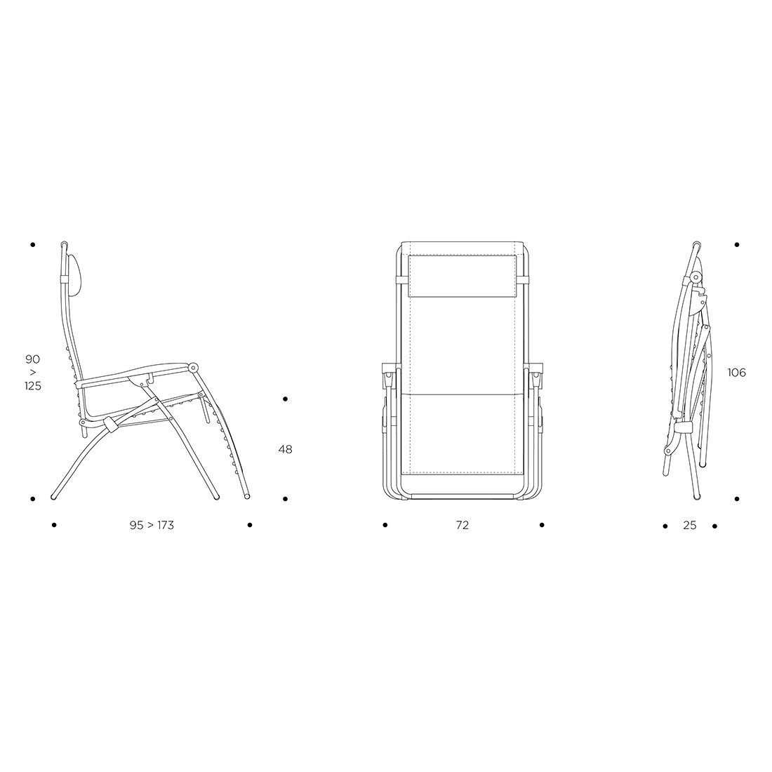 Lafuma RSX Clip XL AC Relaxliege Stahl/Air Comfort