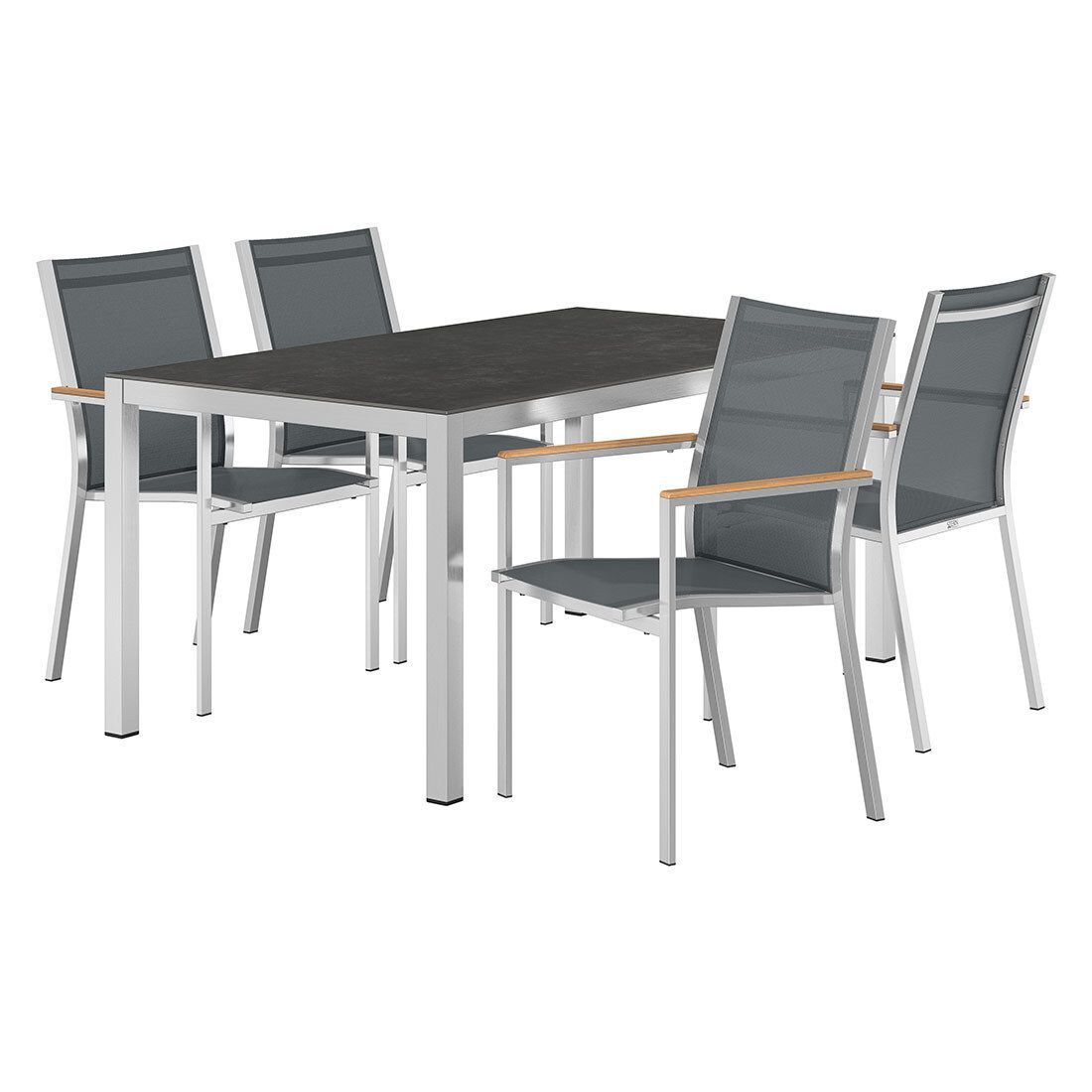 Stern Cardiff Gartenmöbel-Set M (4 Plätze) mit OUTLIV. Tisch 160x90cm
