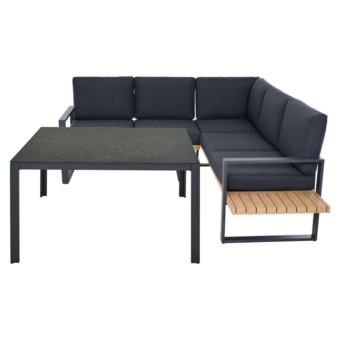 Siena Garden Bari Dininglounge mit Tisch 130x130cm