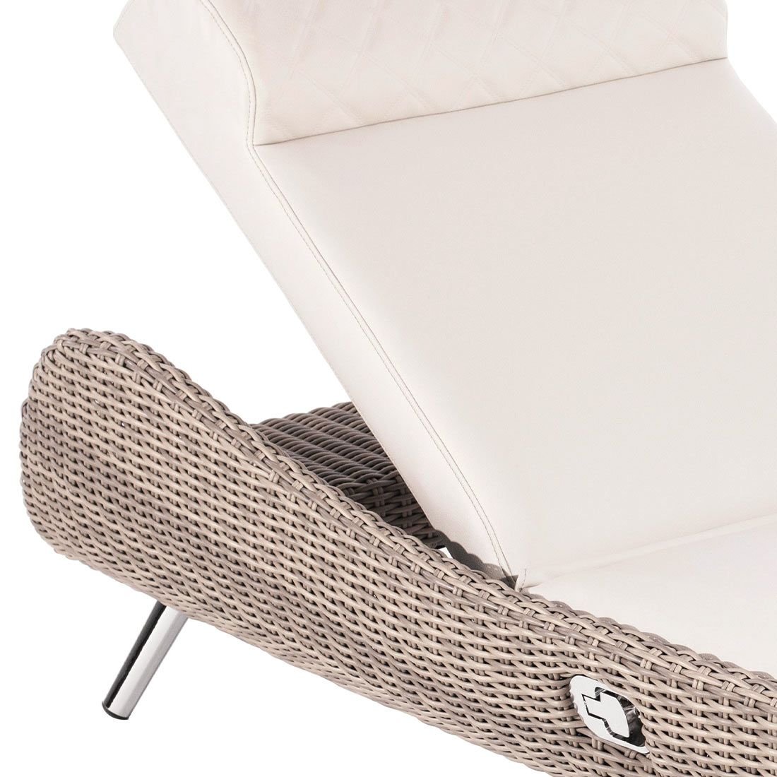 Domus Ventures Brighton Gartenliege verstellbar Aluminium/Yachtleder