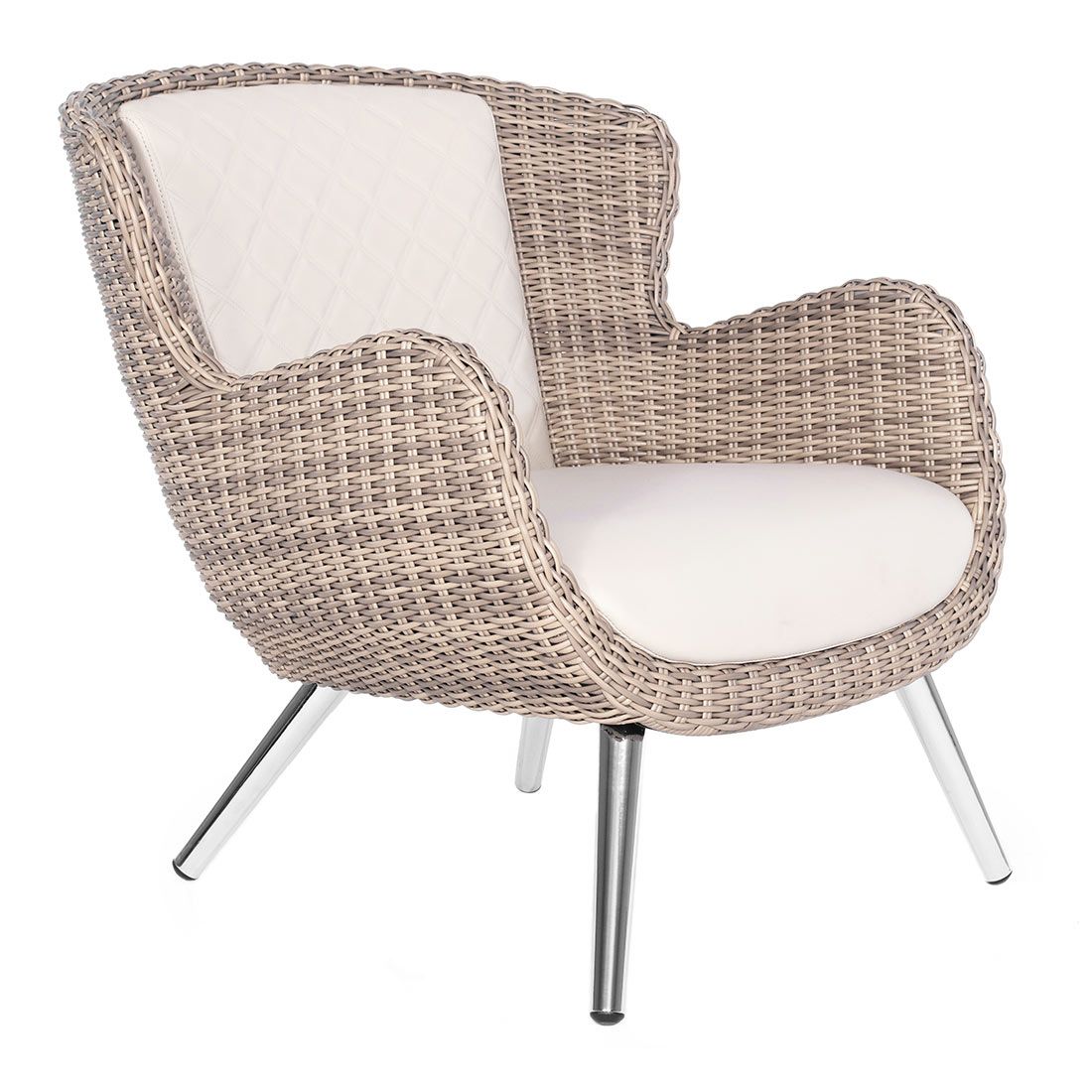 Domus Ventures Brighton Loungesessel Aluminium/Yachtleder