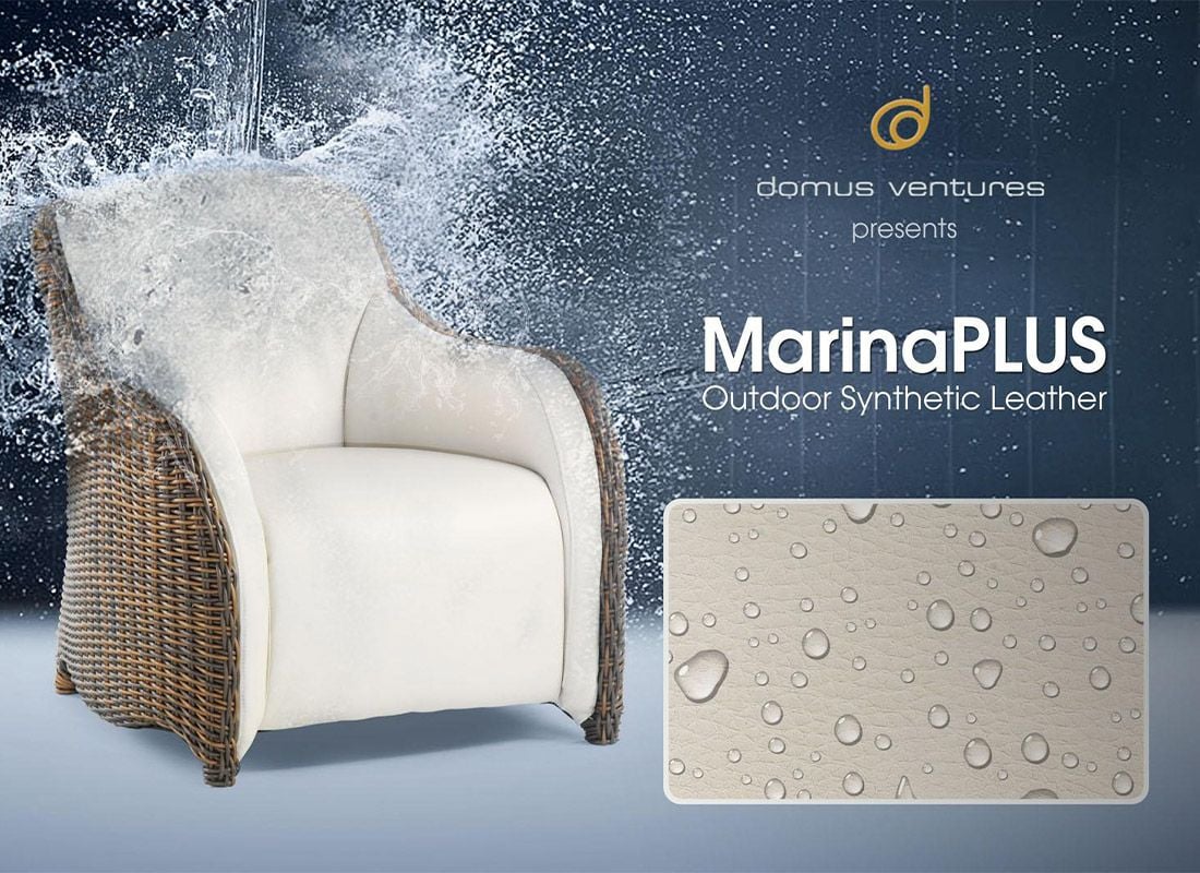 Domus Ventures Luxor Gartensofa Halbrundgeflecht/MarinaPlus