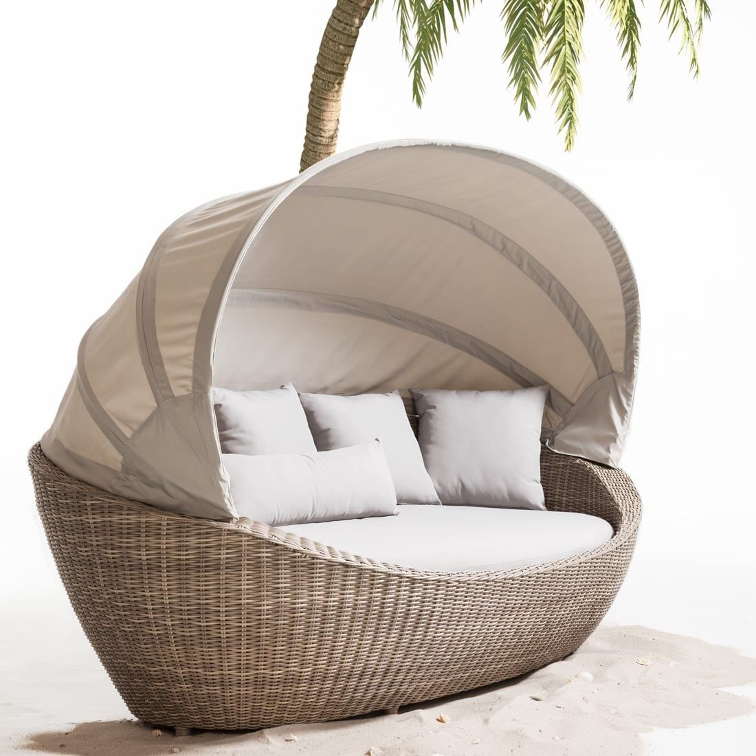 Domus Ventures Paradiso Loungeinsel Halbrundgeflecht/Olefin