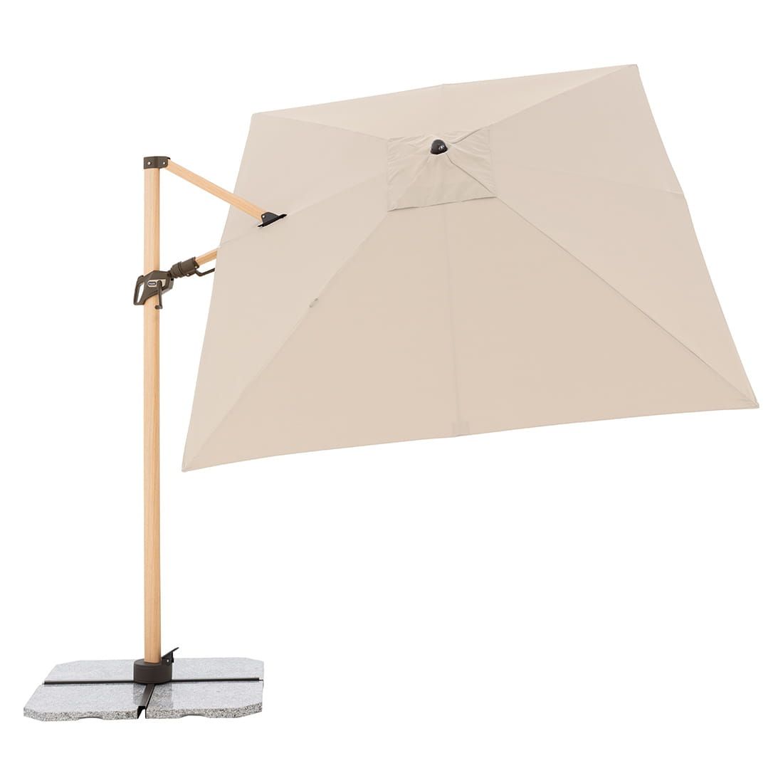 Doppler Alu-Wood Ultra Ampelschirm 300x220cm Holzoptik/Aluminium