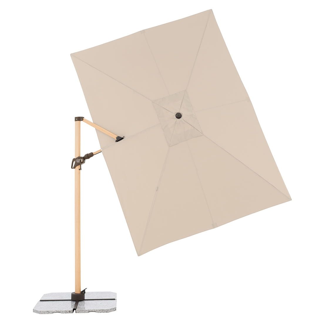 Doppler Alu-Wood Ultra Ampelschirm 300x220cm Holzoptik/Aluminium