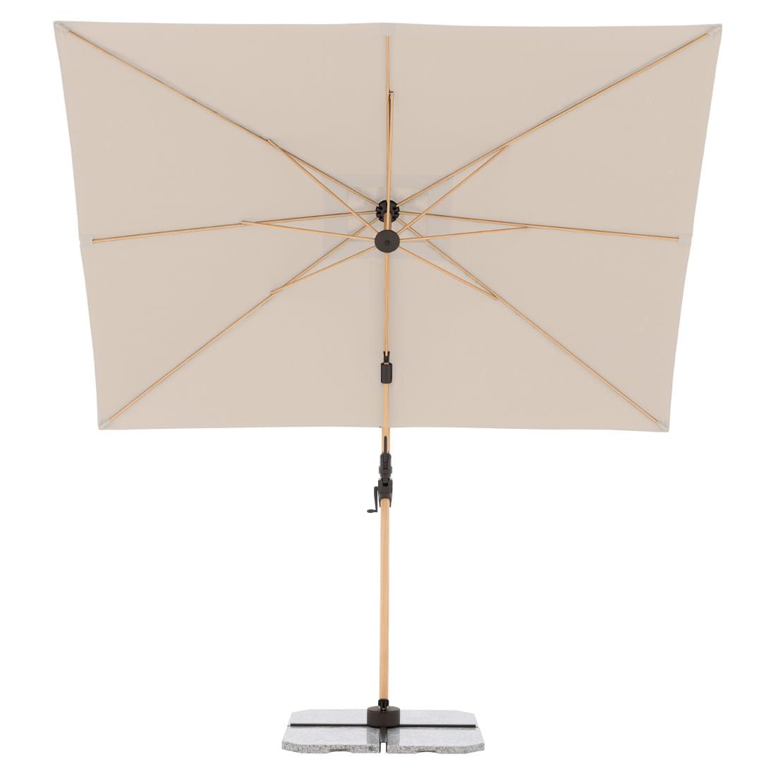 Doppler Alu-Wood Ultra Ampelschirm 300x220cm Holzoptik/Aluminium