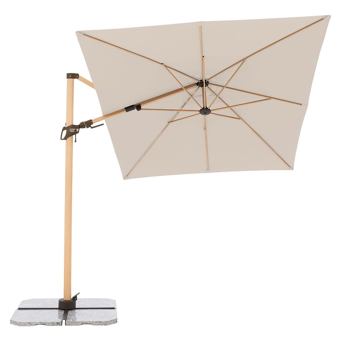 Doppler Alu-Wood Ultra Ampelschirm 300x220cm Holzoptik/Aluminium
