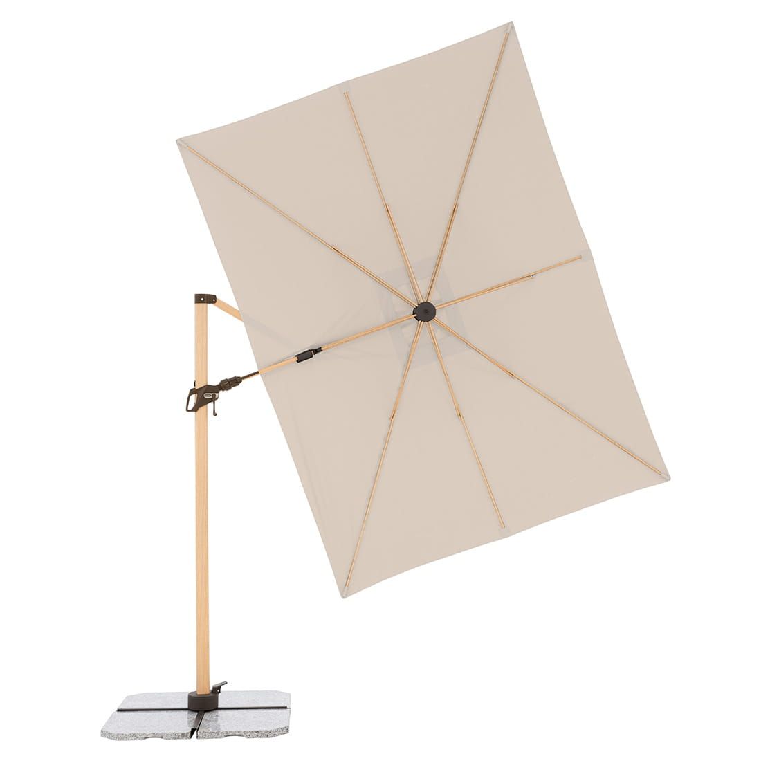 Doppler Alu-Wood Ultra Ampelschirm 300x220cm Holzoptik/Aluminium