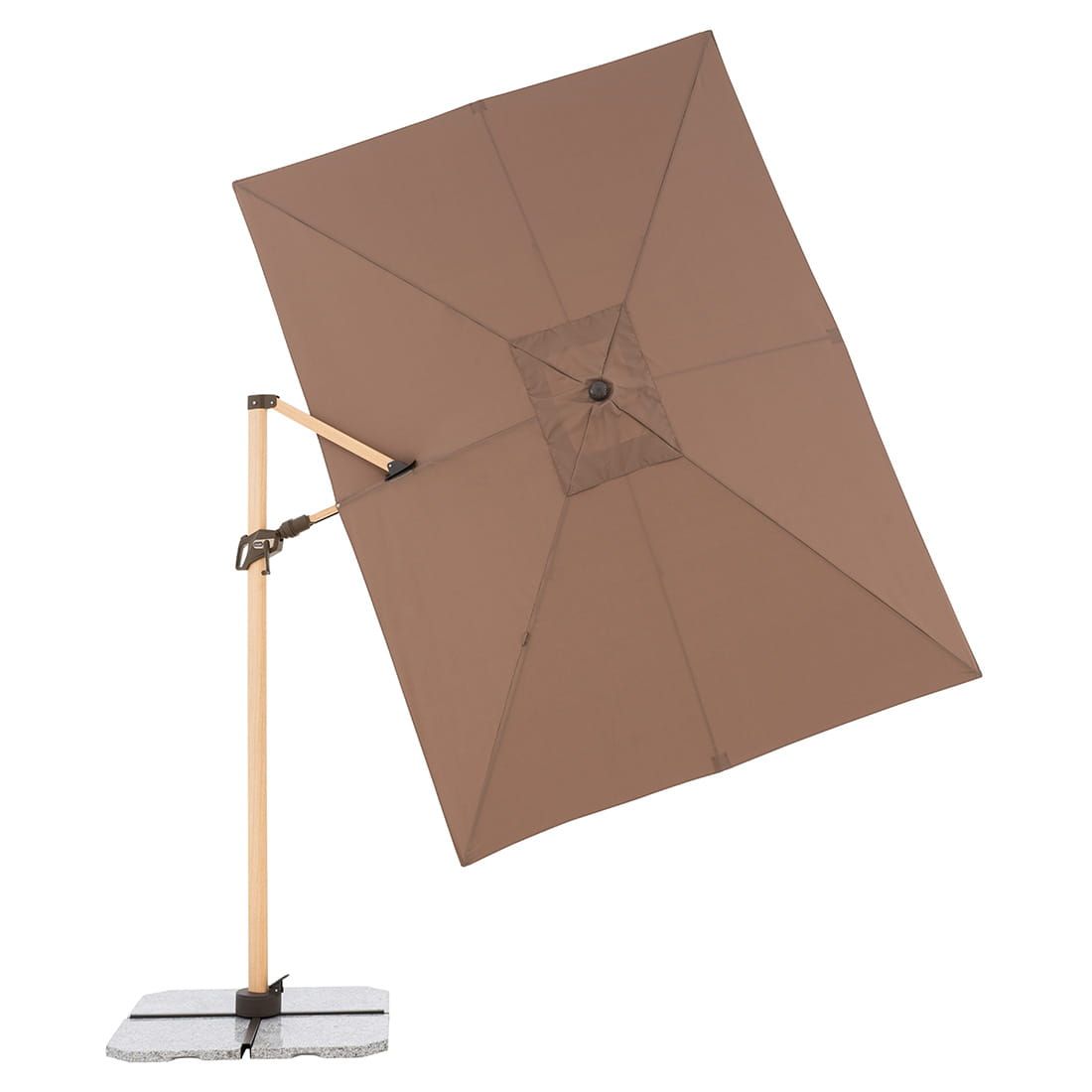 Doppler Alu-Wood Ultra Ampelschirm 300x220cm Holzoptik/Aluminium