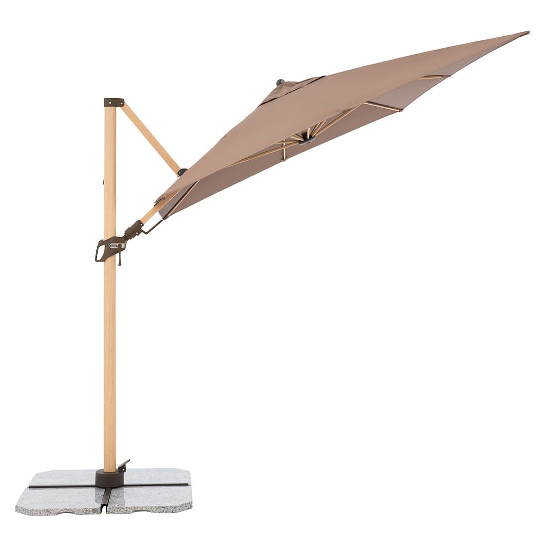 Doppler Alu-Wood Ultra Ampelschirm 300x220cm Holzoptik/Aluminium