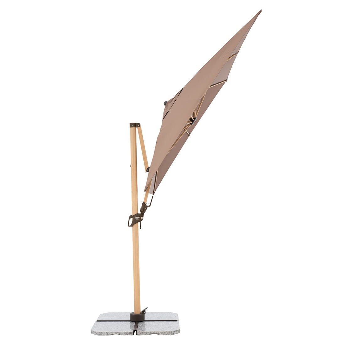 Doppler Alu-Wood Ultra Ampelschirm 300x220cm Holzoptik/Aluminium