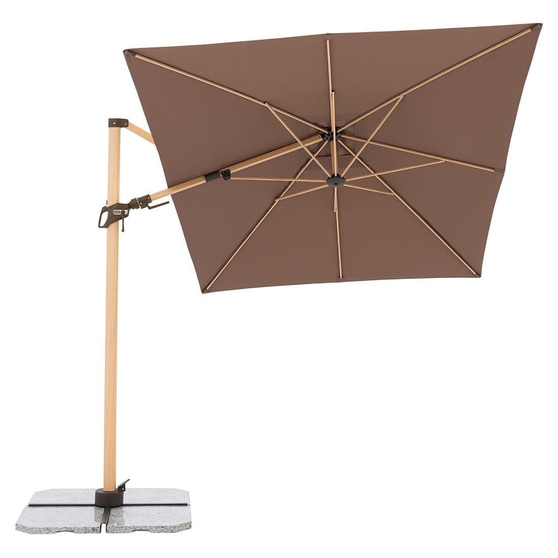 Doppler Alu-Wood Ultra Ampelschirm 300x220cm Holzoptik/Aluminium