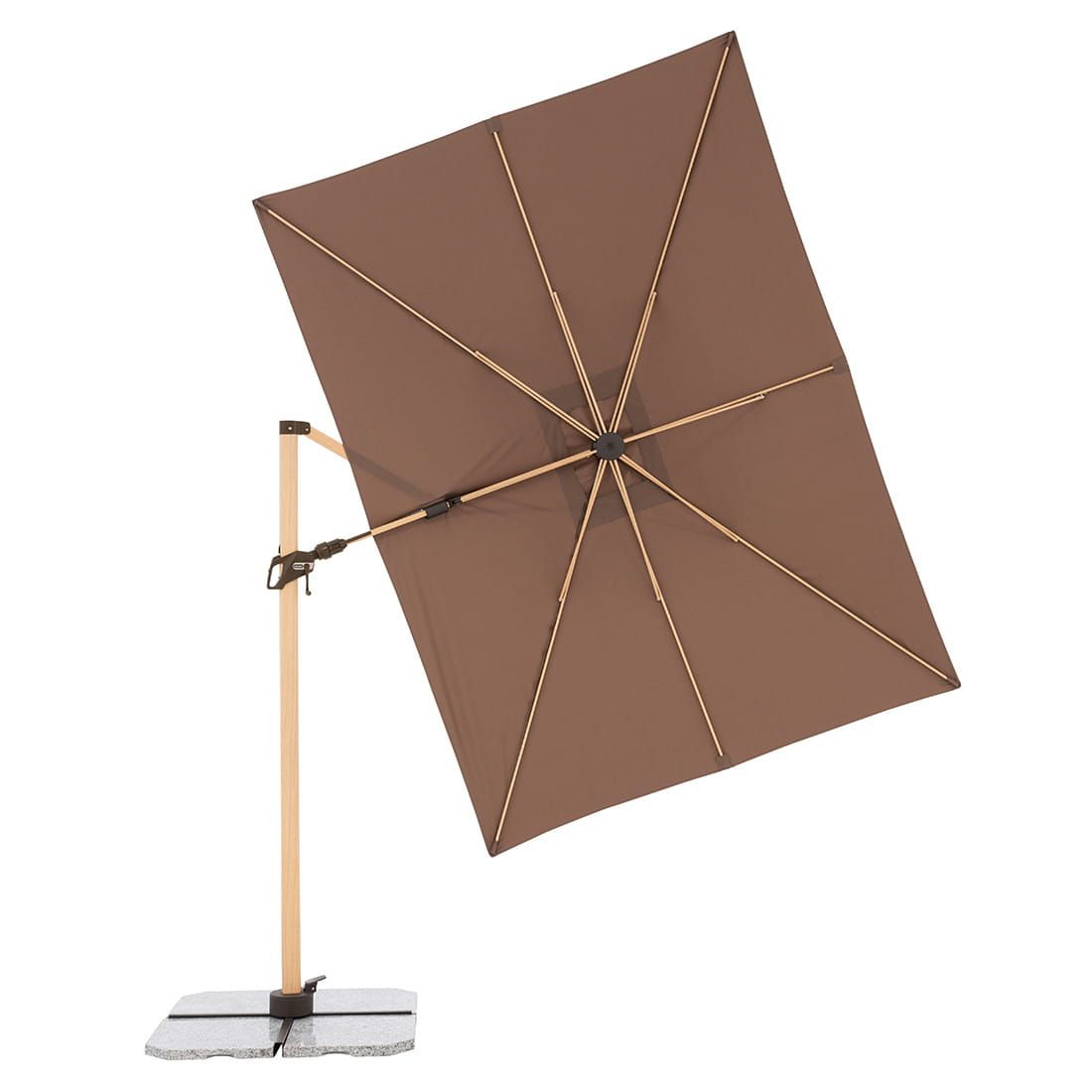 Doppler Alu-Wood Ultra Ampelschirm 300x220cm Holzoptik/Aluminium