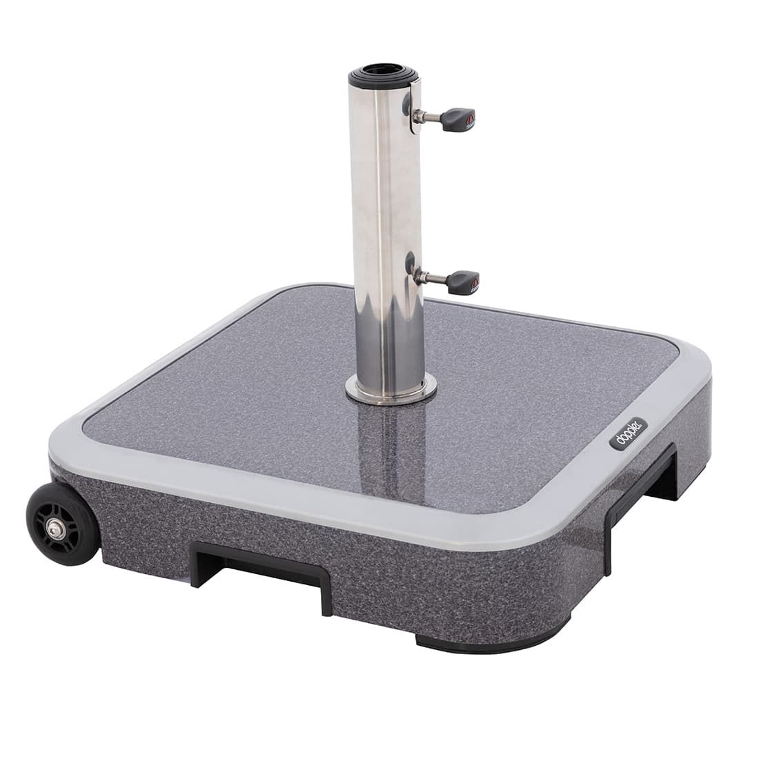 Doppler Expert Schirmsockel 50kg Alu-Beton/Trolley m.Griff