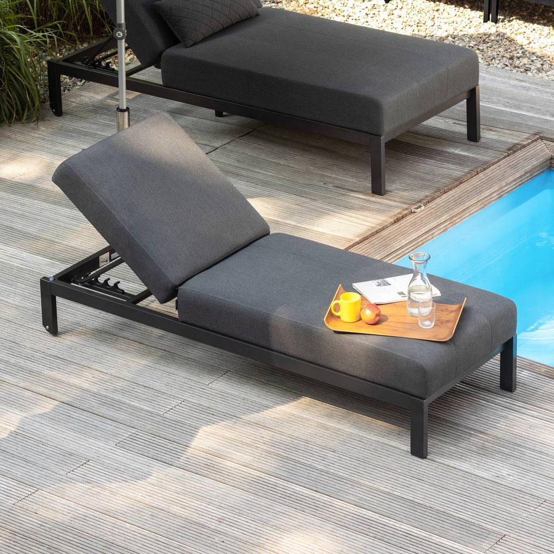 Kettler Pure Gartenliege verstellbar Aluminium/Sunbrella