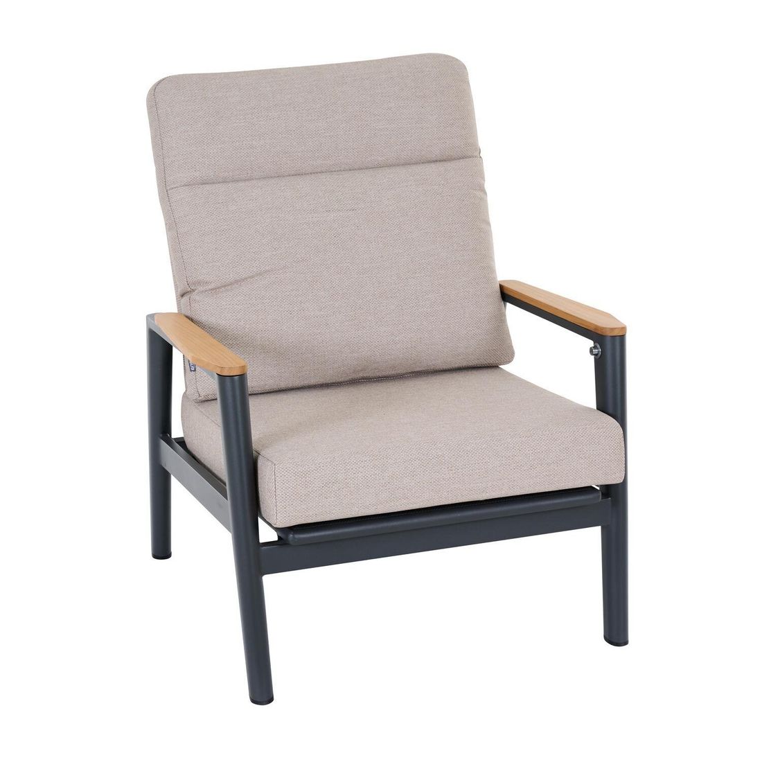 Siena Garden Cortina Loungeset verstellbar inkl. OUTLIV. Lifttisch Aluminium/Rope/Polypropylen