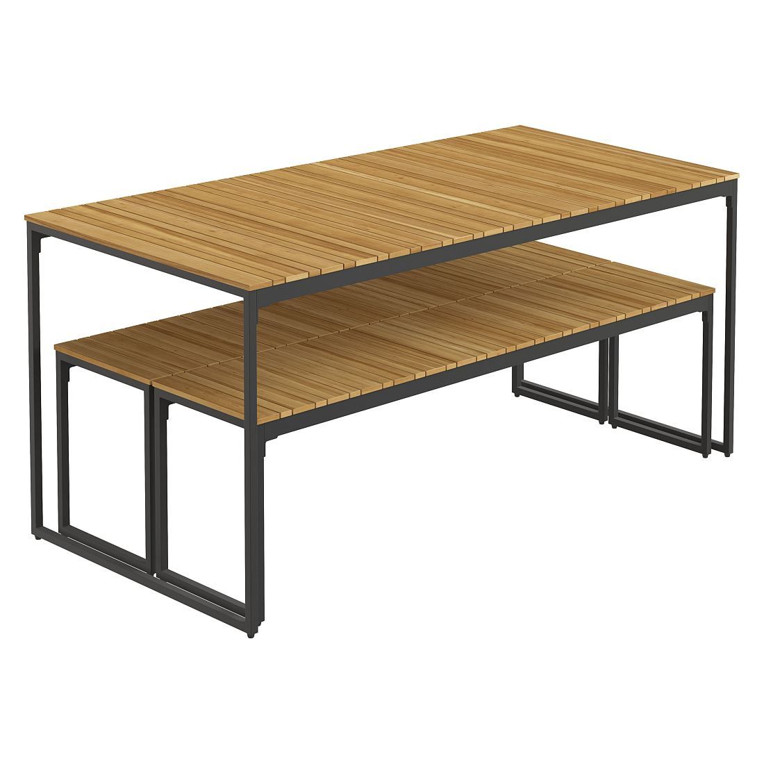 OUTLIV. Floris Gartenmöbel-Set M (4 Plätze) Tisch 160x78cm