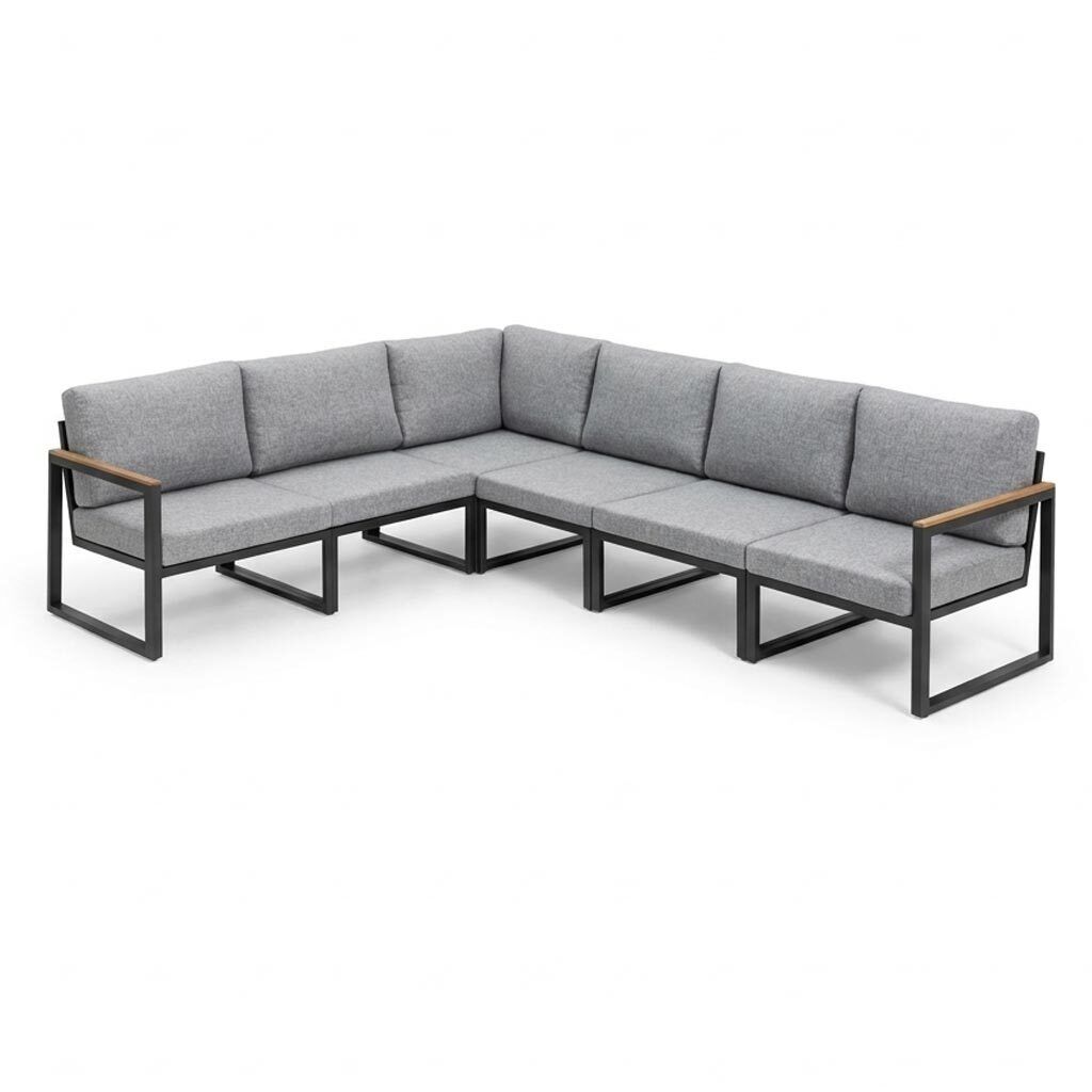 Kettler Ocean Skid Dininglounge Tisch 160x95cm Aluminium/Olefin