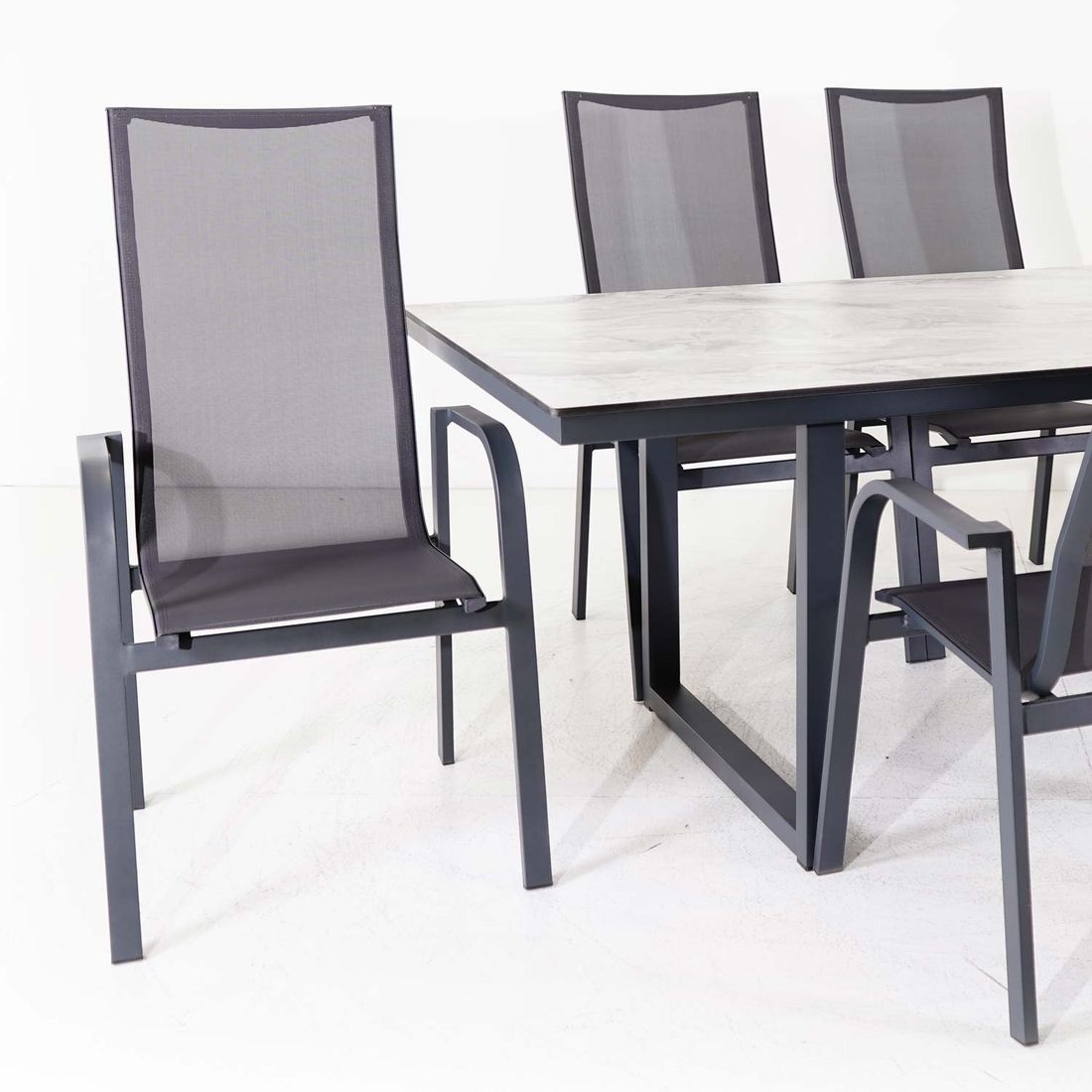 OUTLIV. Pandora Gartenmöbel-Set L (6 Plätze) Tisch 200x100cm
