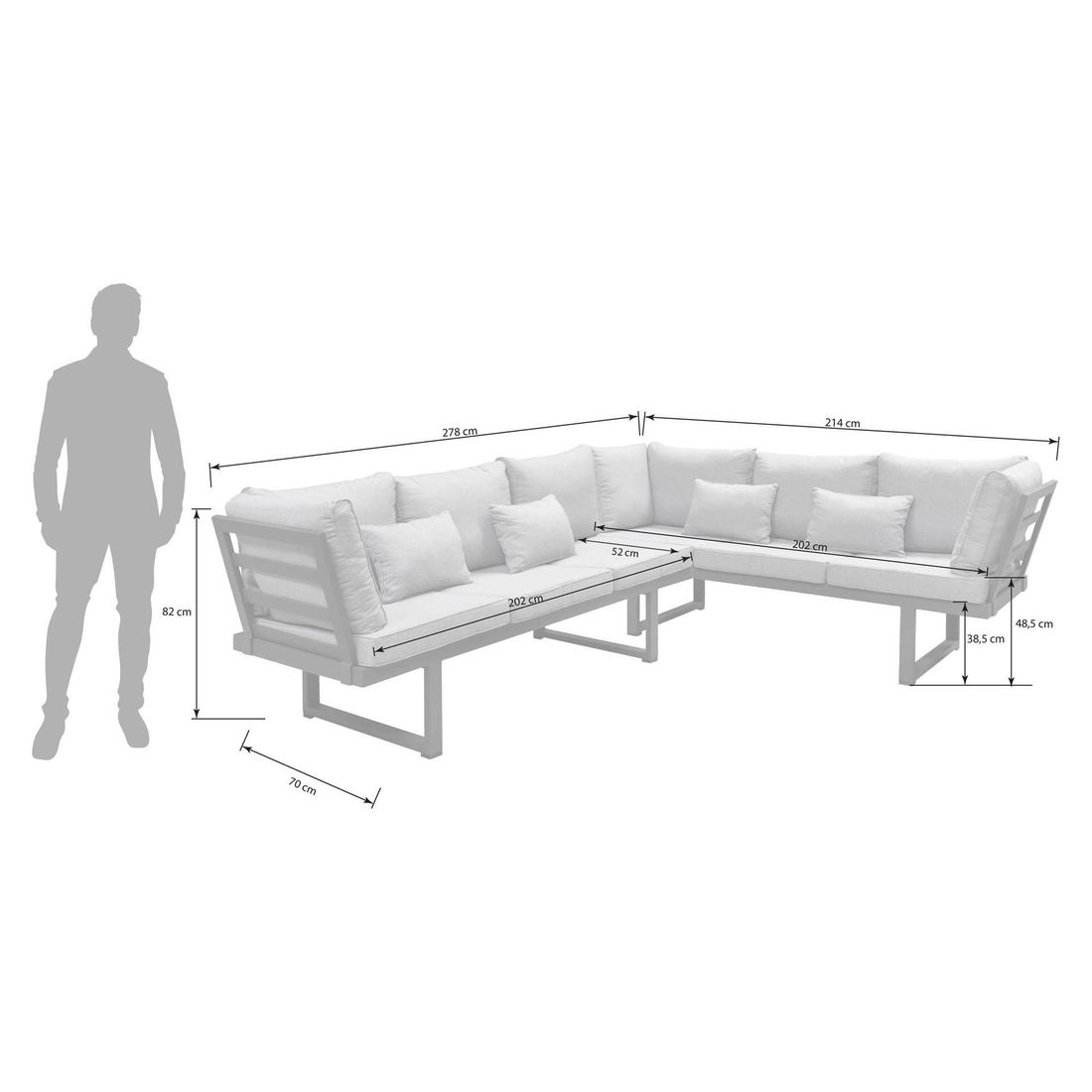 OUTLIV. Broome Ecklounge Aluminium/Polyester