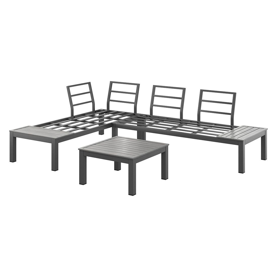 OUTLIV. Morsum Modulare Ecklounge Aluminium/Spunpolyester