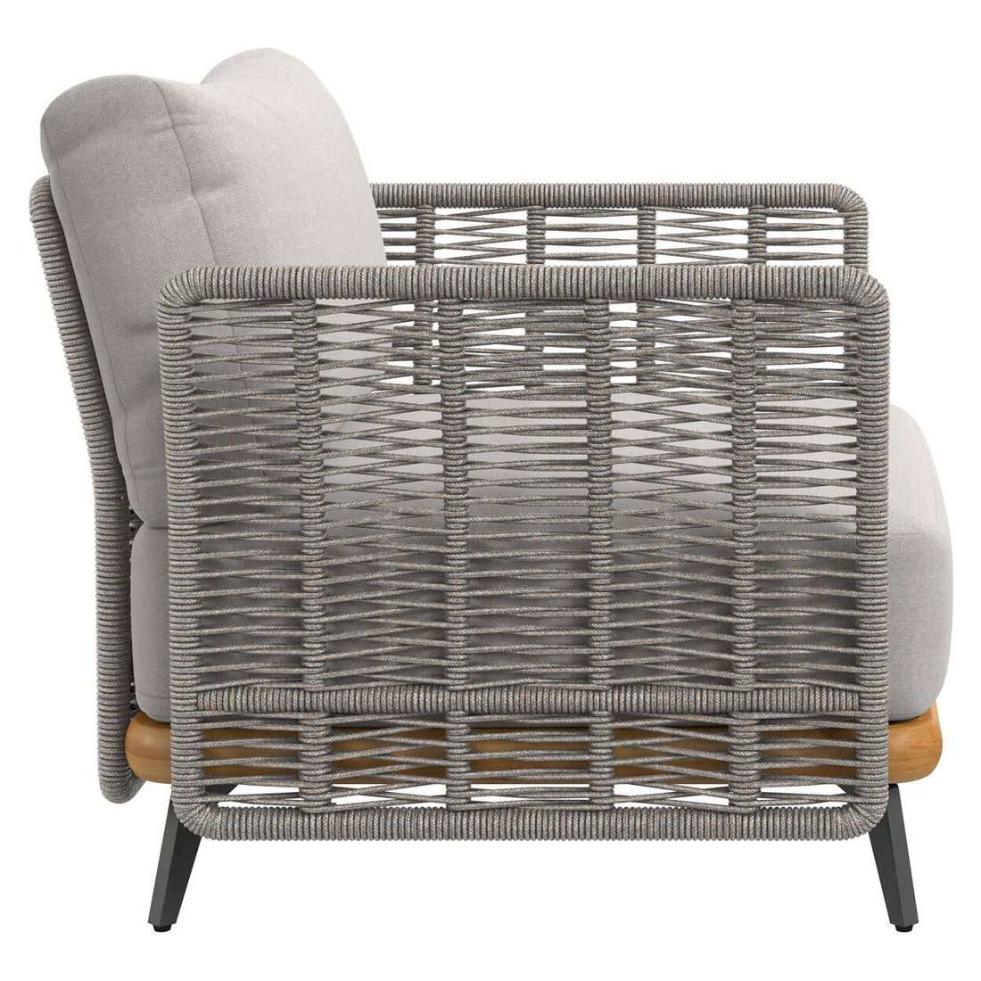 OUTLIV. Ava Loungesessel Akazie/Rope/Polyester