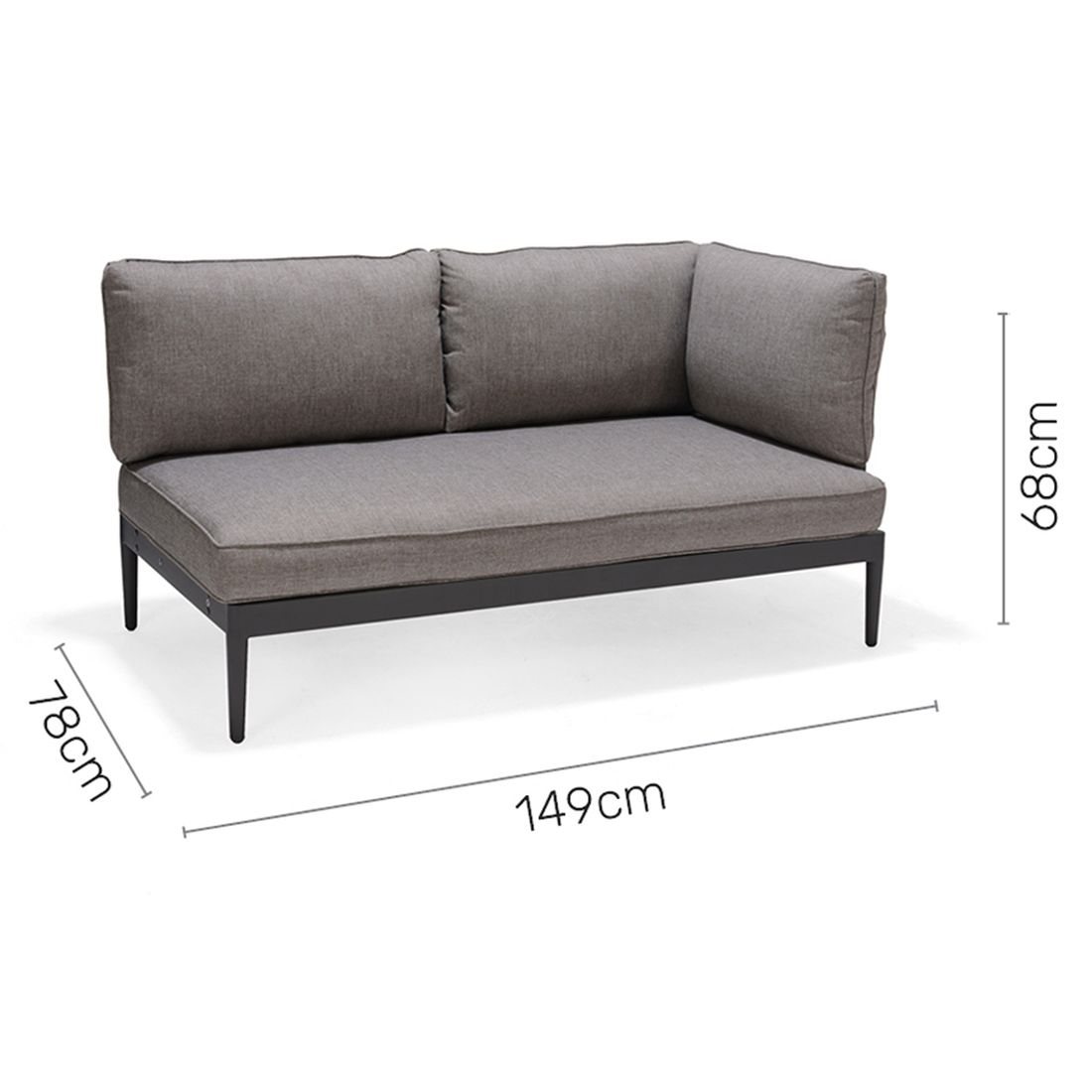 LifestyleGarden Topaz Gartenloungesofa Aluminium/Olefin