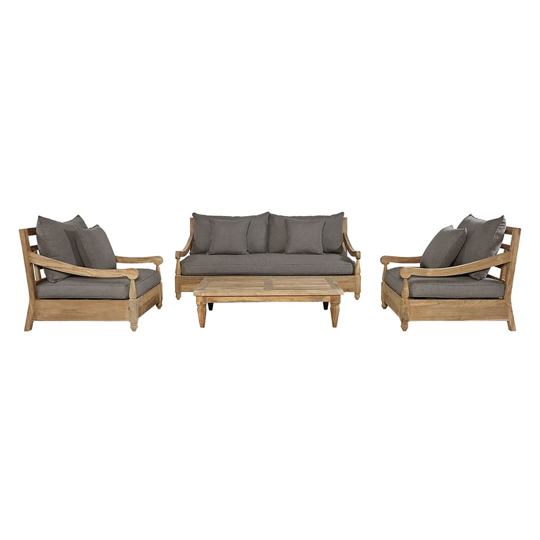 OUTLIV. Portofino Loungeset inkl. Loungetisch Teak recycelt/Sunproof