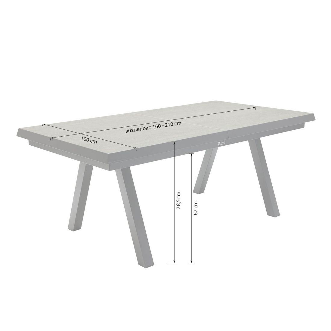 LC Garden Vivera-Stone Ausziehtisch Aluminium/Sinterstone