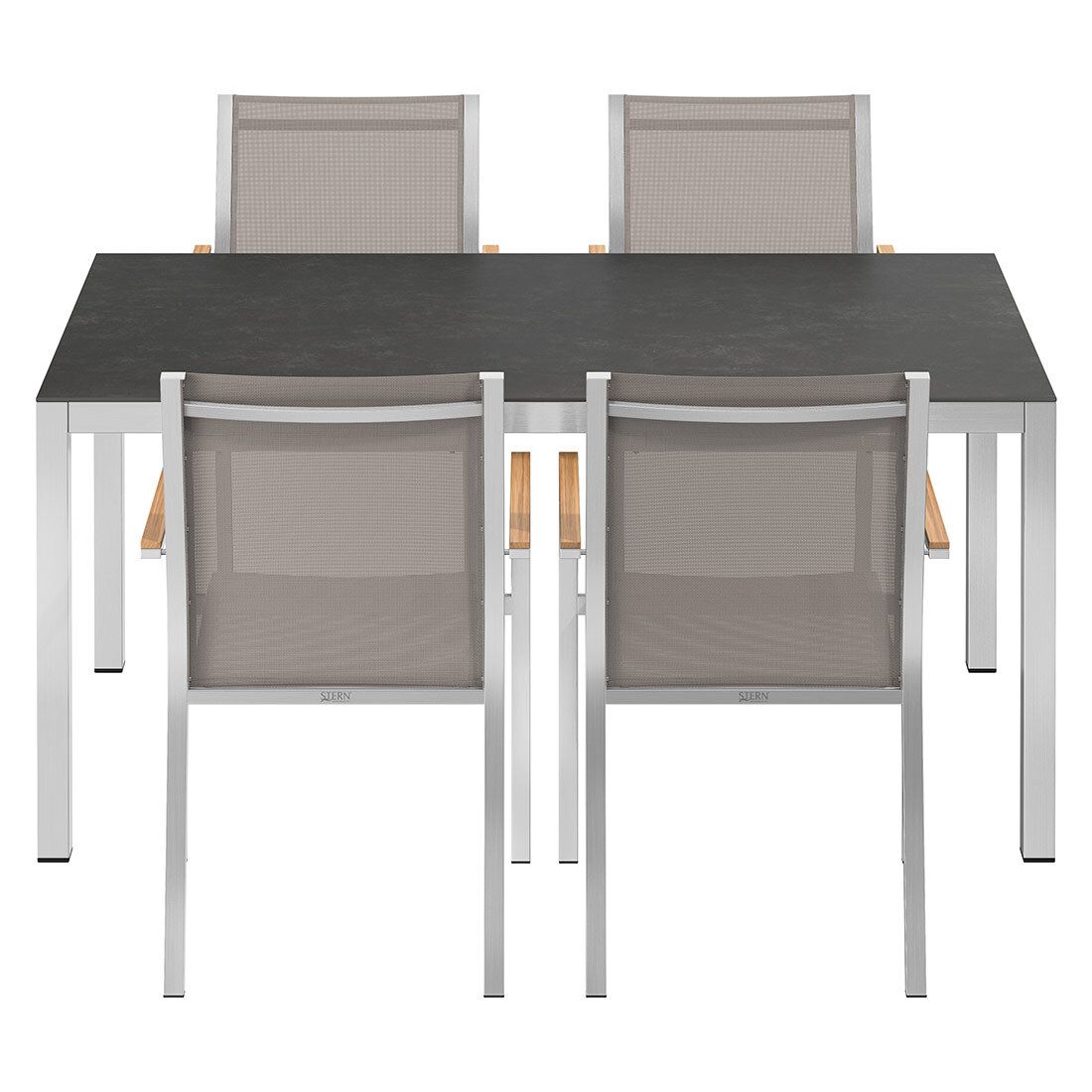 Stern Cardiff Gartenmöbel-Set M (4 Plätze) mit OUTLIV. Tisch 160x90cm