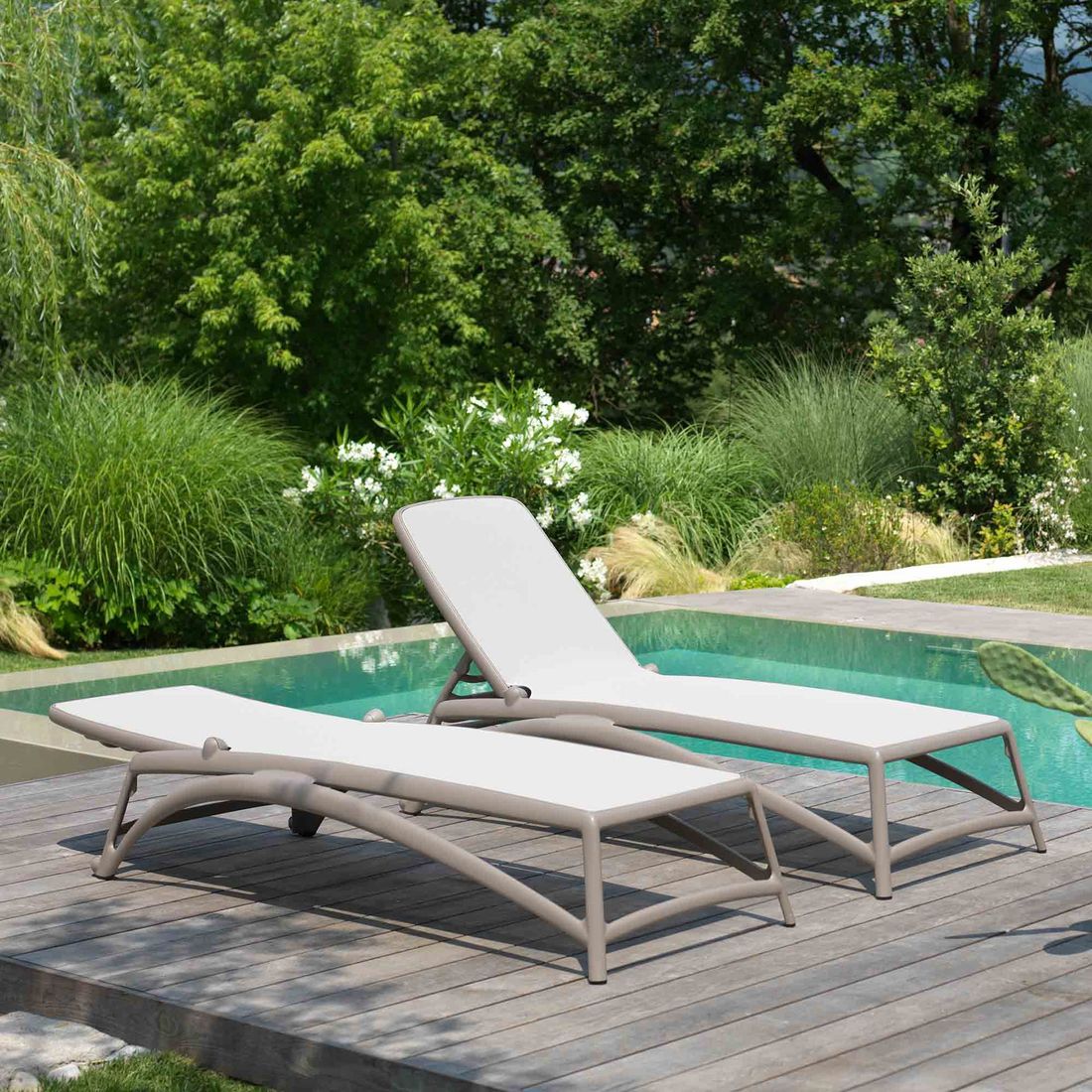 Nardi Atlantico Gartenliege verstellbar Kunststoff/Textilene