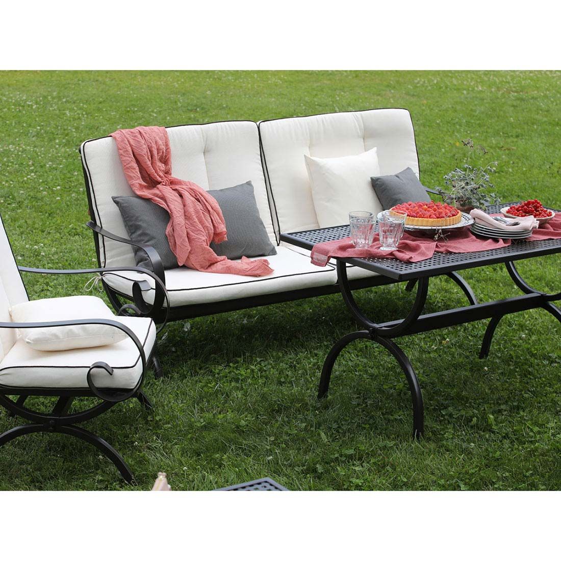 MBM Romeo Gartenloungesofa 170cm Schmiedeeisen