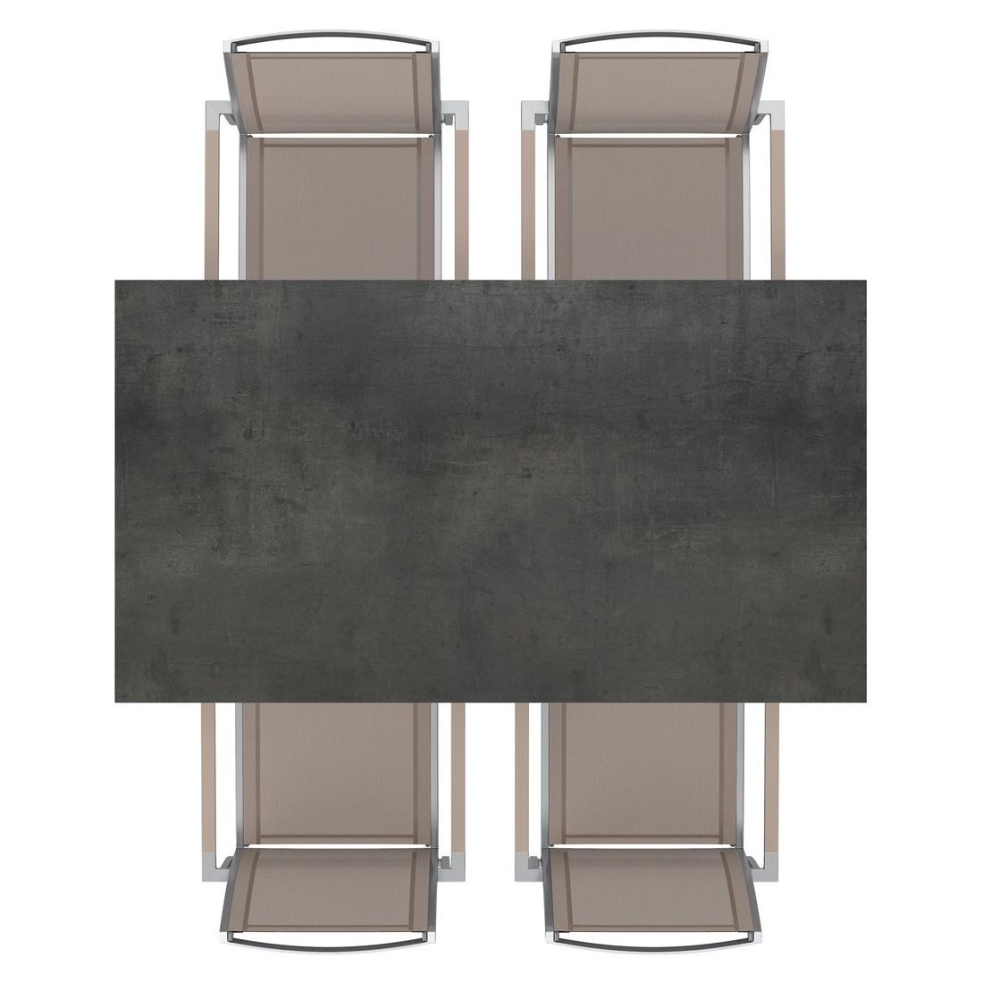 OUTLIV. Oviedo Gartenmöbel-Set M (4 Plätze) Tisch 160x90cm