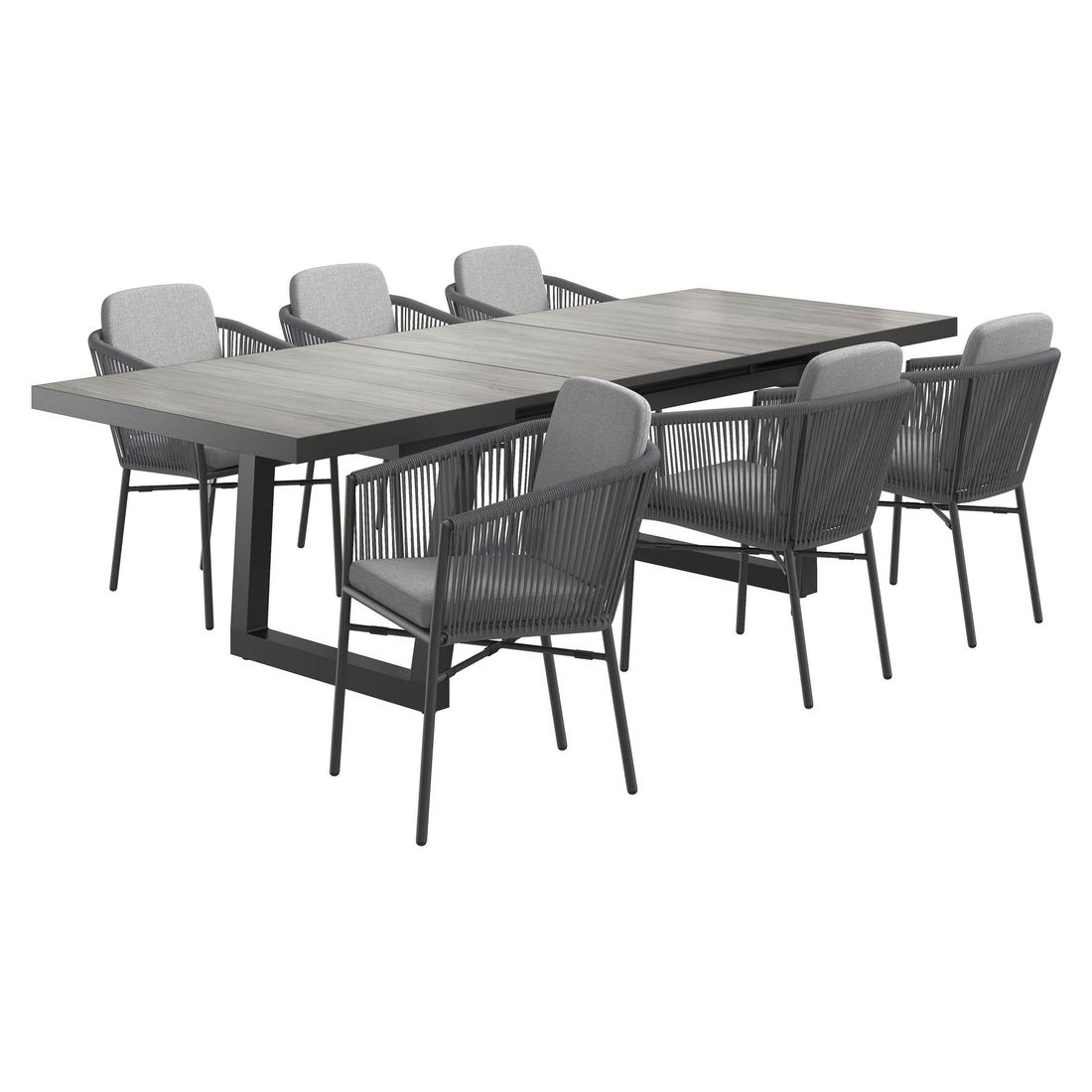 OUTLIV. Ohio Gartenmöbel-Set L (6 Plätze) Tisch 200/260x100cm