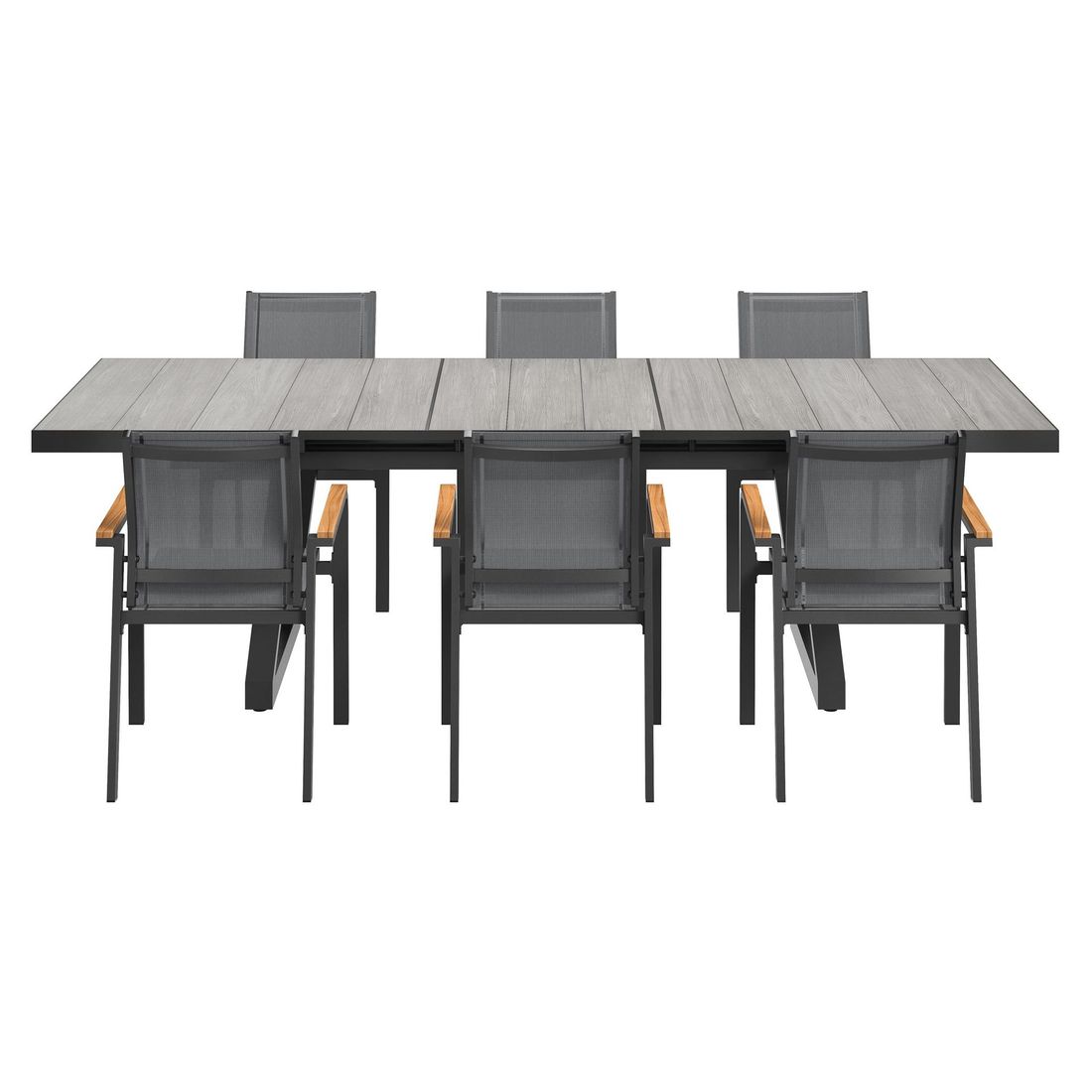 OUTLIV. Florenz Gartenmöbel-Set L (6 Plätze) Tisch 200/260x100cm Kufe