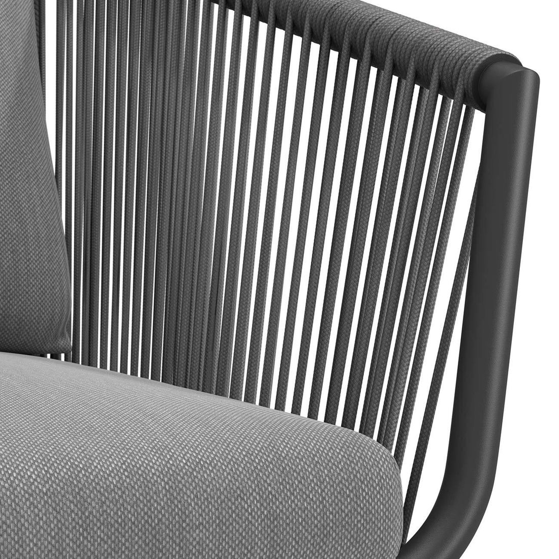 OUTLIV. Alex Gartensessel drehbar Aluminium mit Sitz- und Rückenkissen