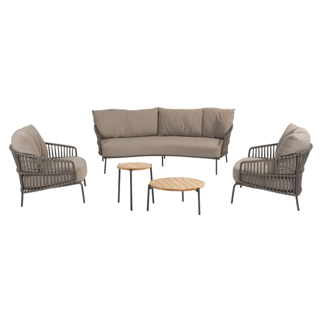 4Seasons Capalbio Loungeset Edelstahl/Rope/Olefin