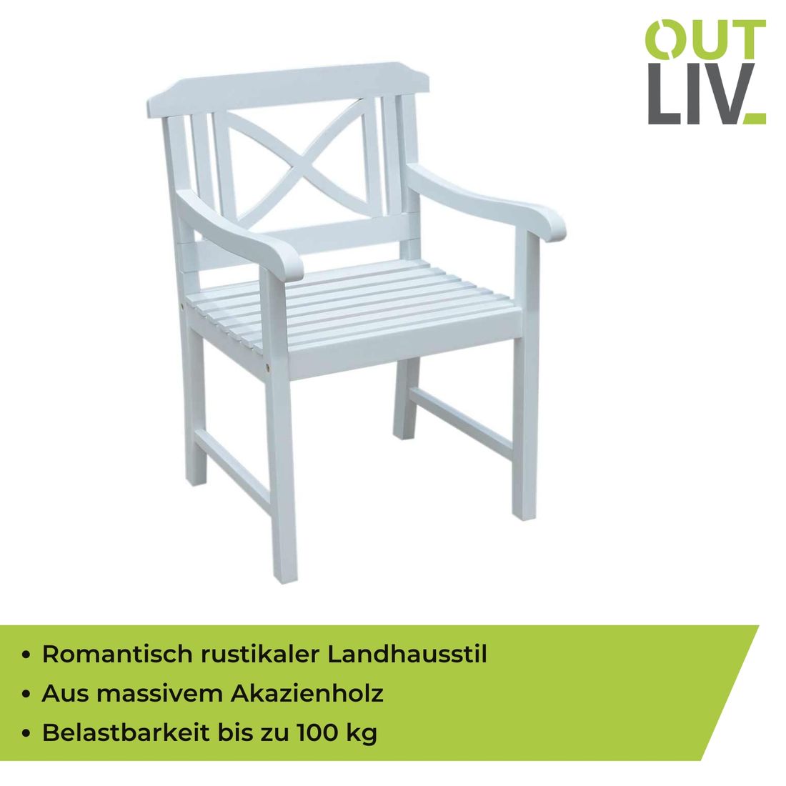 OUTLIV. Landhaus Gartensessel Akazie