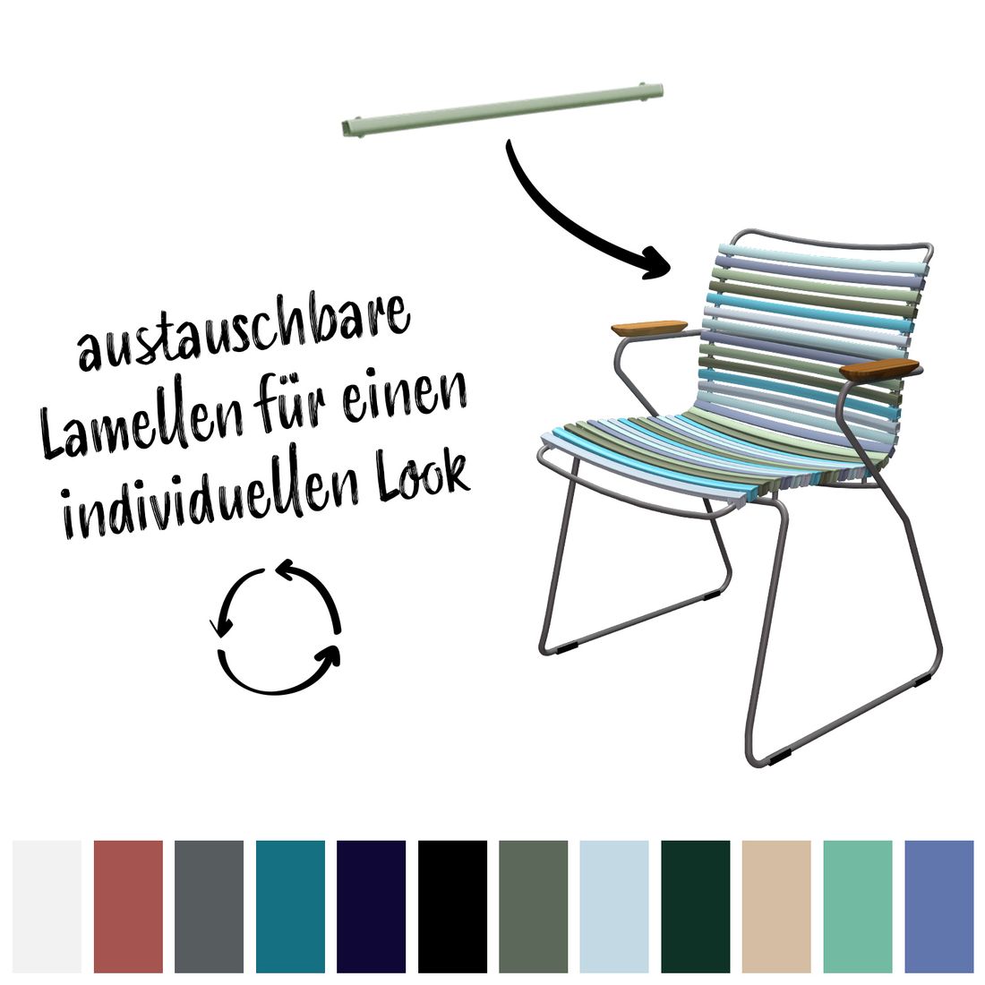 Houe Click Gartensessel Stahl/Kunststoff