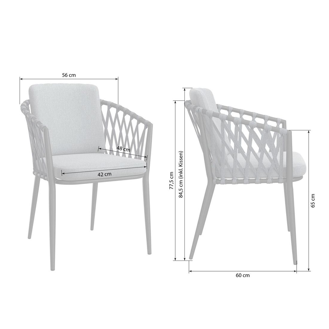 OUTLIV. Cairns Gartenmöbel-Set mit LC Garden Tisch