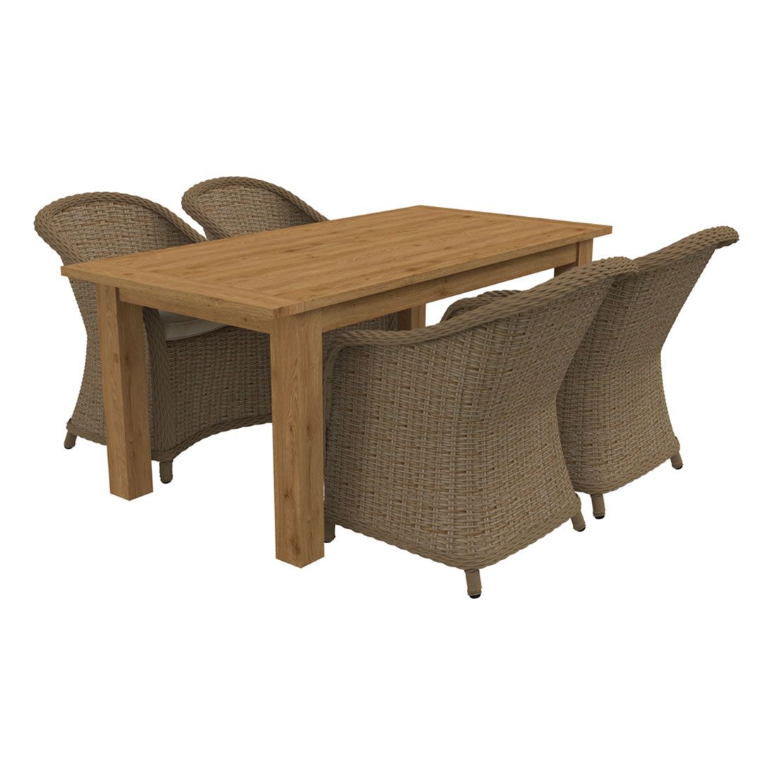 OUTLIV. Coventry Gartenmöbel-Set M (4 Plätze) Tisch 180x90cm