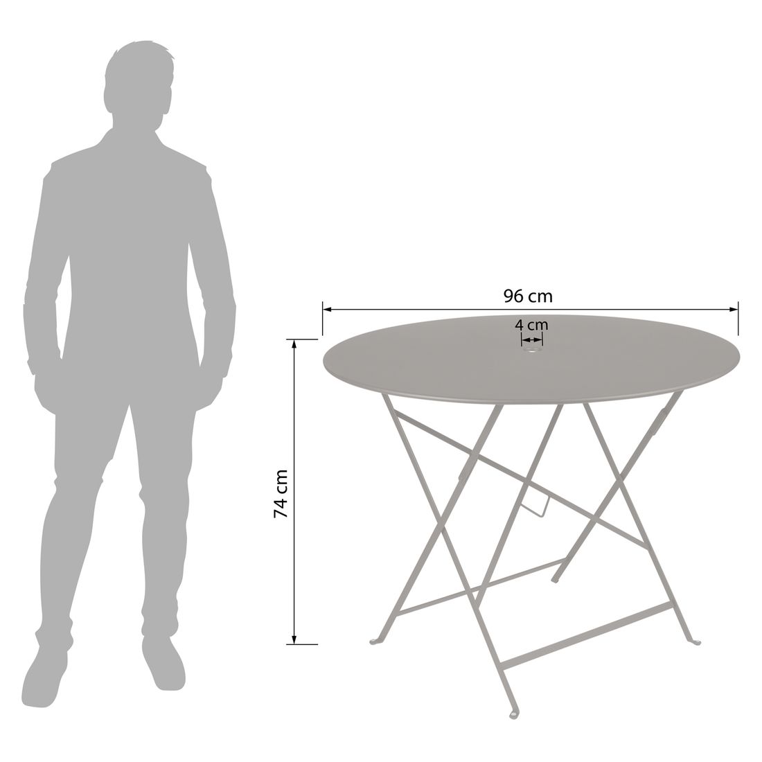 Fermob Bistro Klapptisch Ø96cm Stahl
