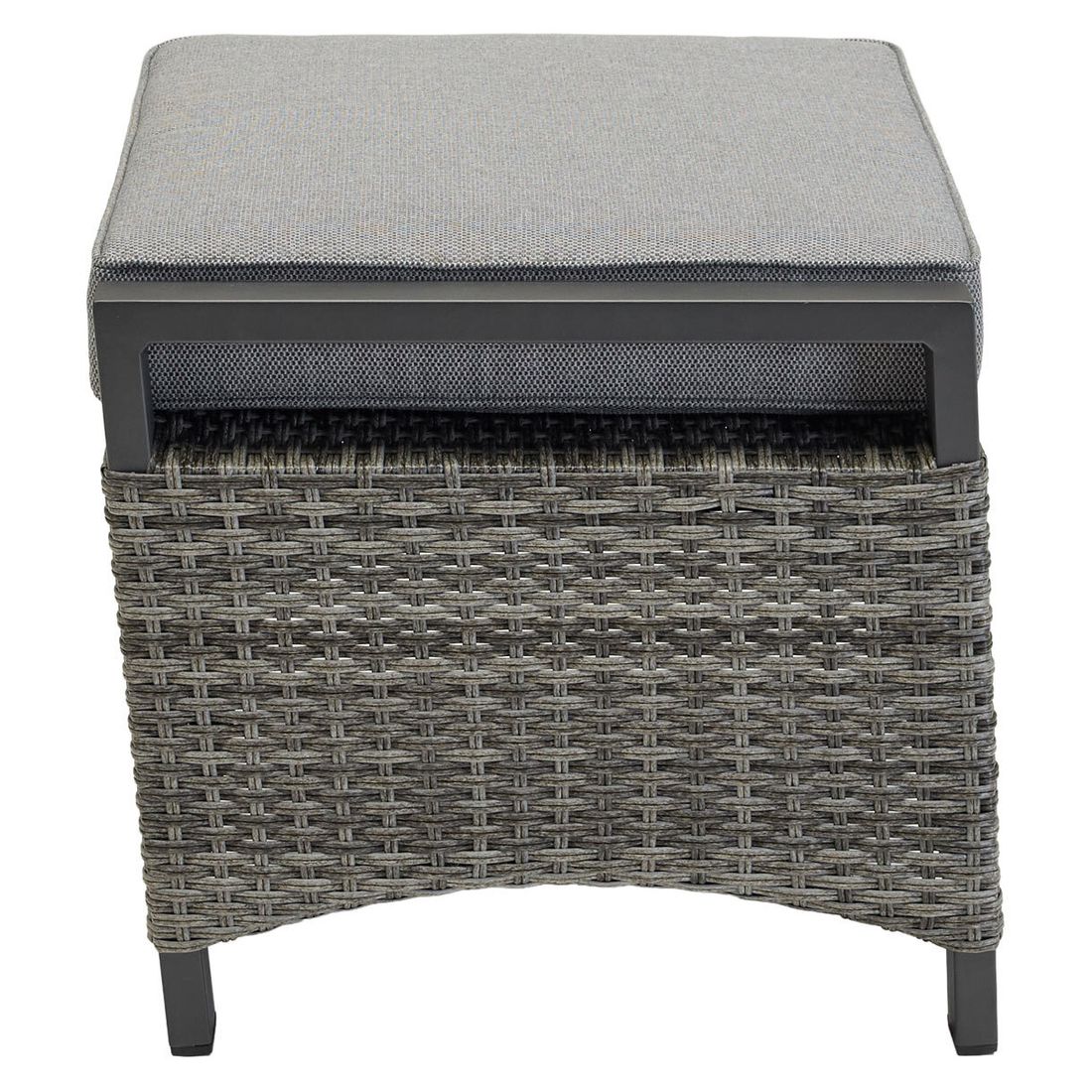 LC Garden Vivera Loungehocker Geflecht mit Sitzkissen