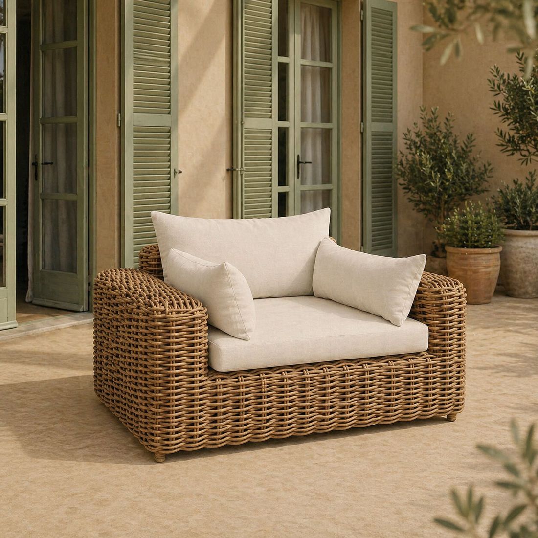 OUTLIV. Versailles Loungesessel Geflecht/Spun Polyester