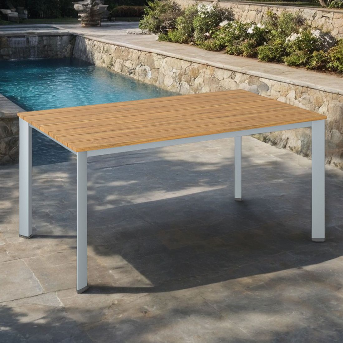 Kettler Edge Gartentisch Aluminium/Teak