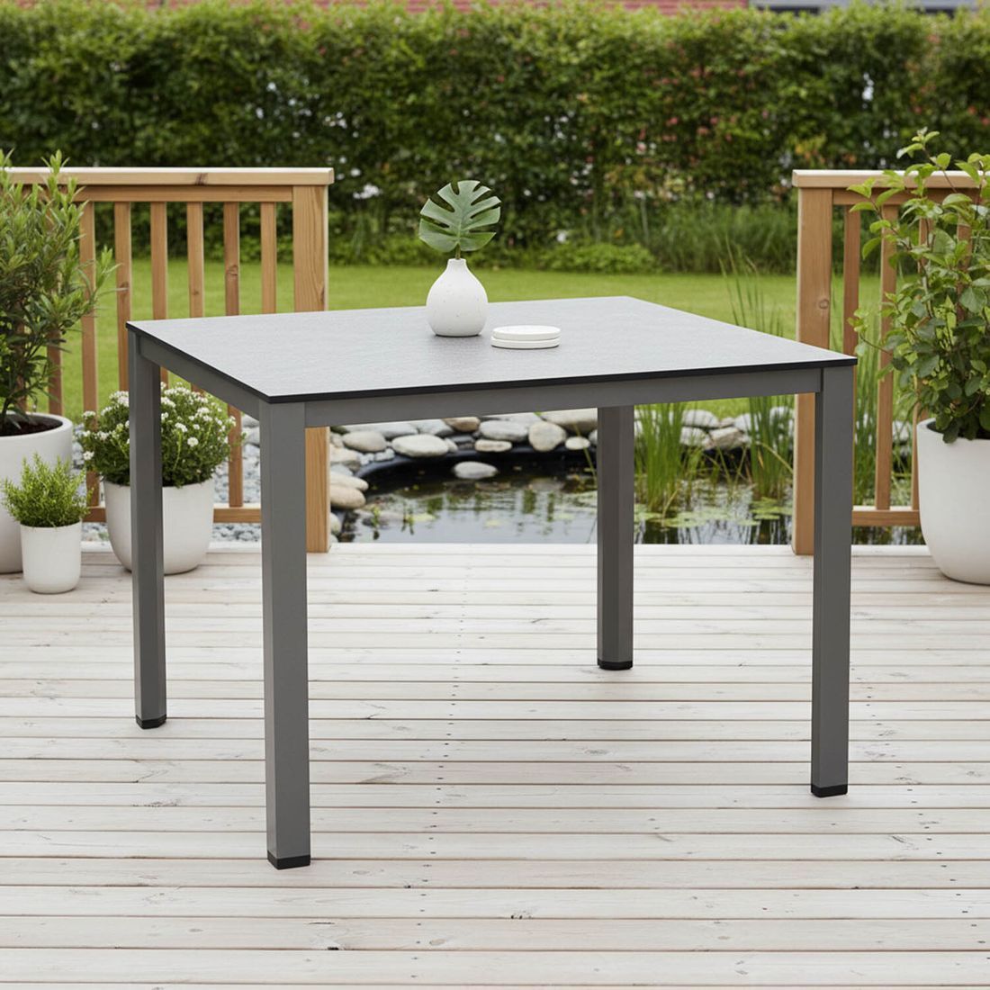 Kettler Cubic Gartentisch 95x95cm Aluminium/HPL