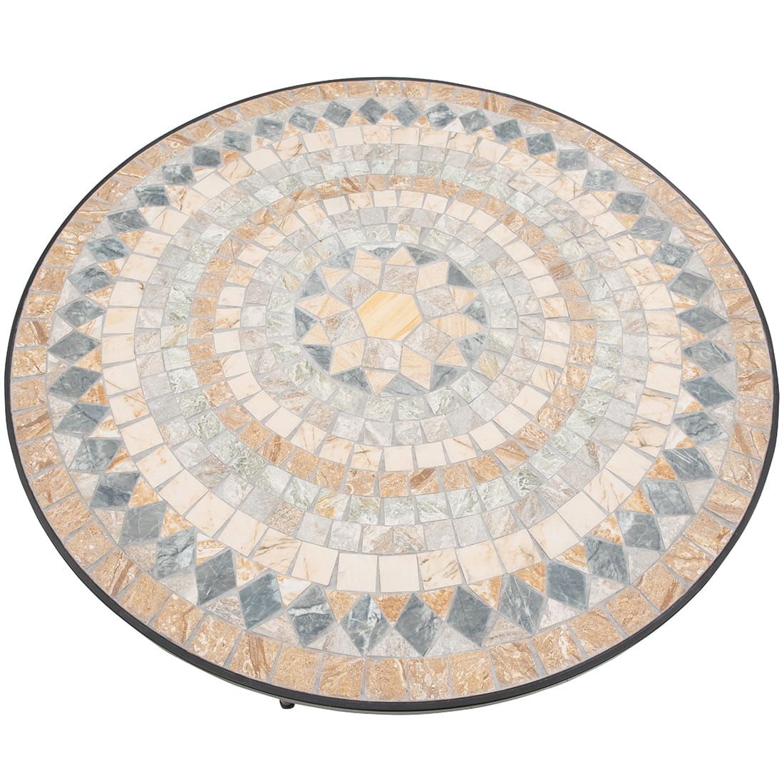 OUTLIV. Mosaik Gartentisch Ø120x71cm Eisen/Mosaik